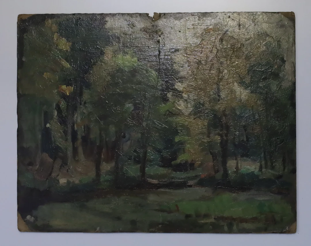 ARMAND VEREECKE (BELGIEN, 1912–1990), skogslandskap, olja på pannå
