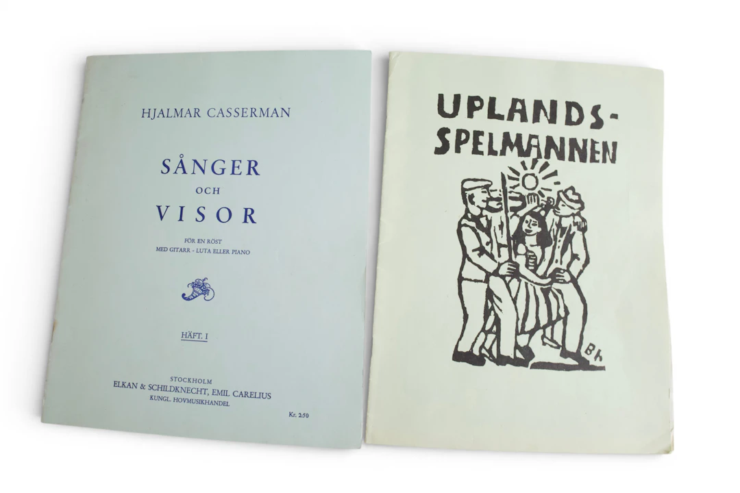 SVENSK FOLKMUSIK. Hjalmar Casserman “Sånger och visor” samt “Upla