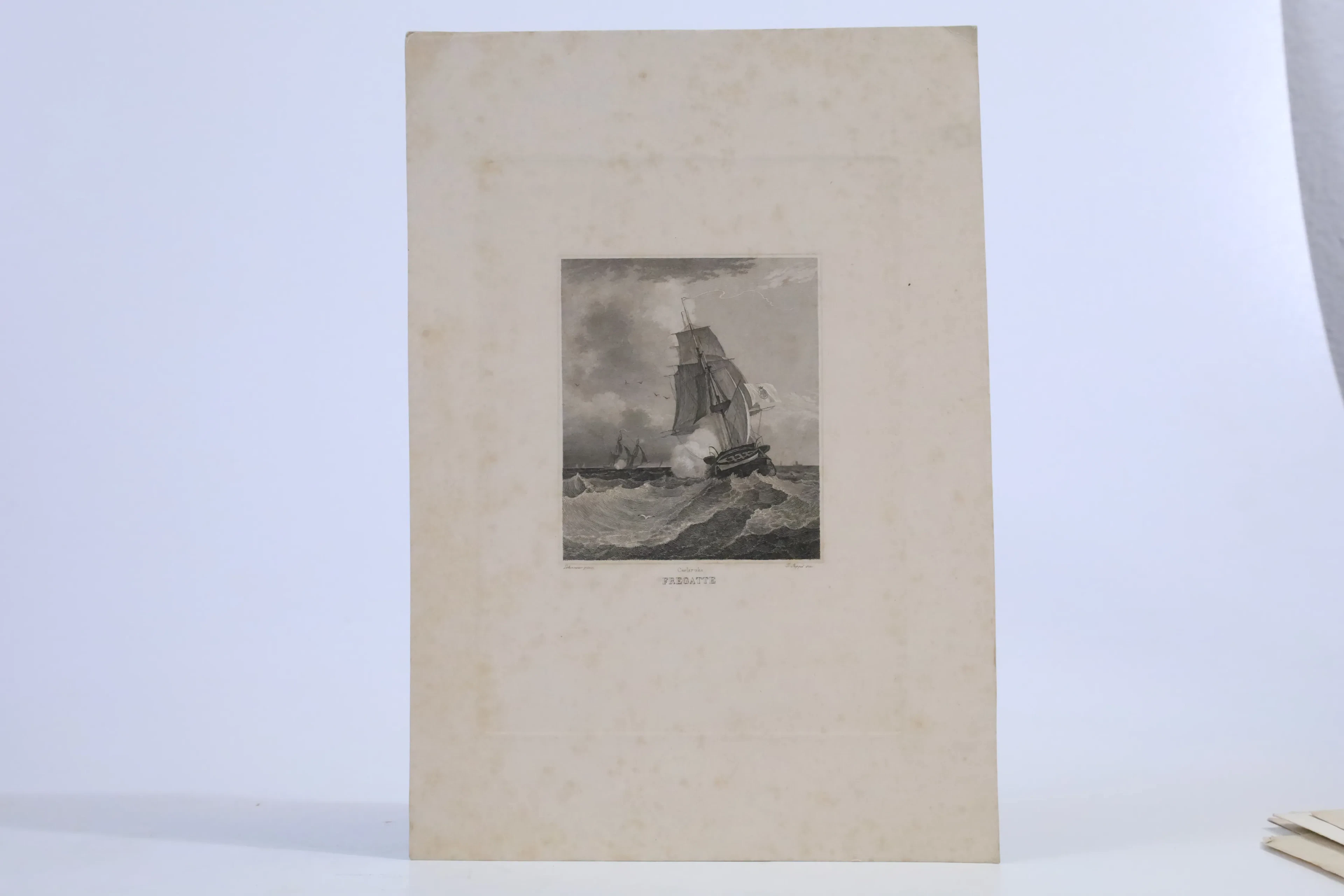 KOPPARSTICK. FRANKRIKE, "La Sirène", fregatt tillhörande H.K.H. Madame