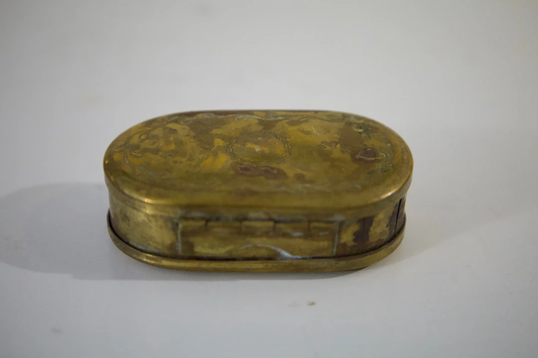 Snusdosa, mässing, 1800-tal