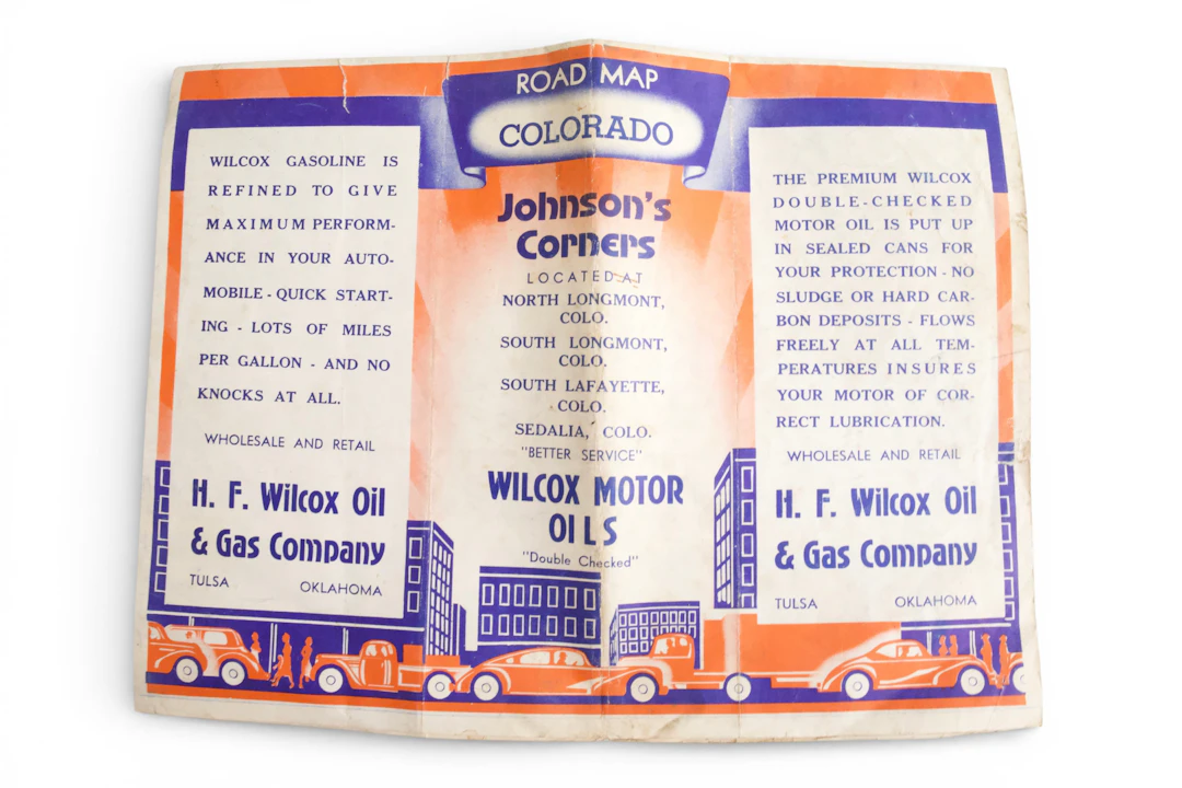 VÄGKARTOR USA, ca 1929–1930-TAL PETROLIANA. Collection of U.S. gasoline