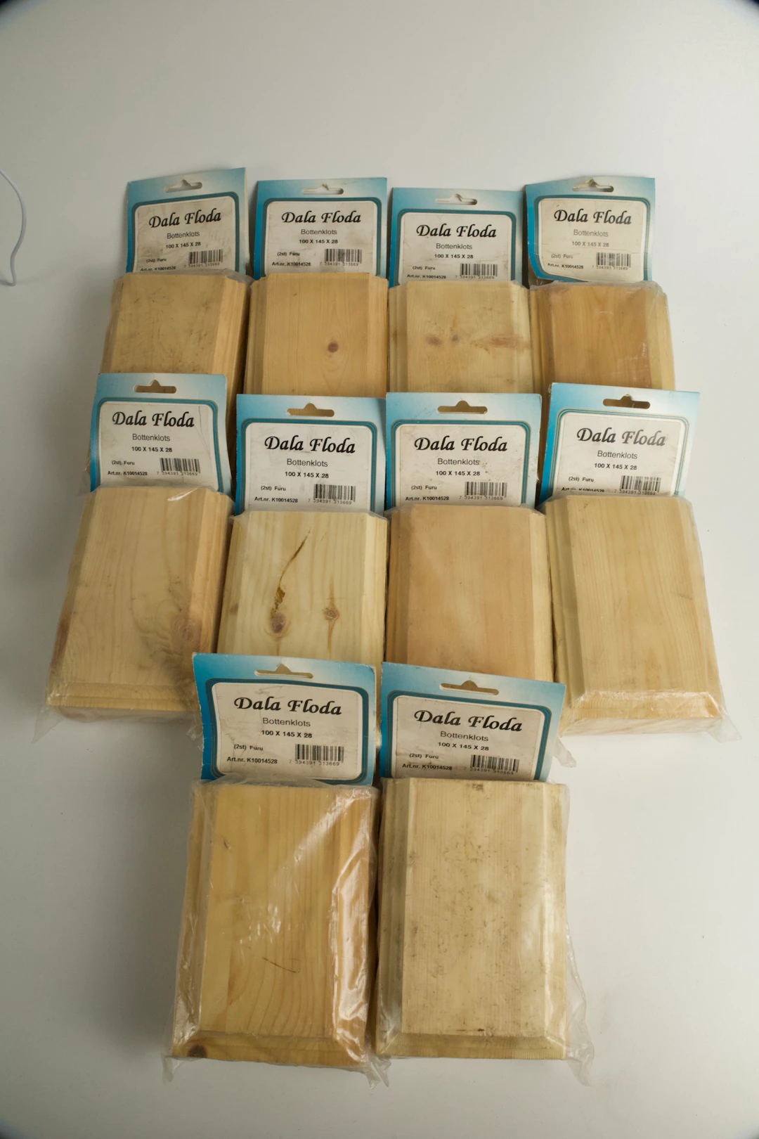 Bottenklotsar, Dala Floda, furu, 100 × 145 × 28 mm – 10 förpackningar (20 st).