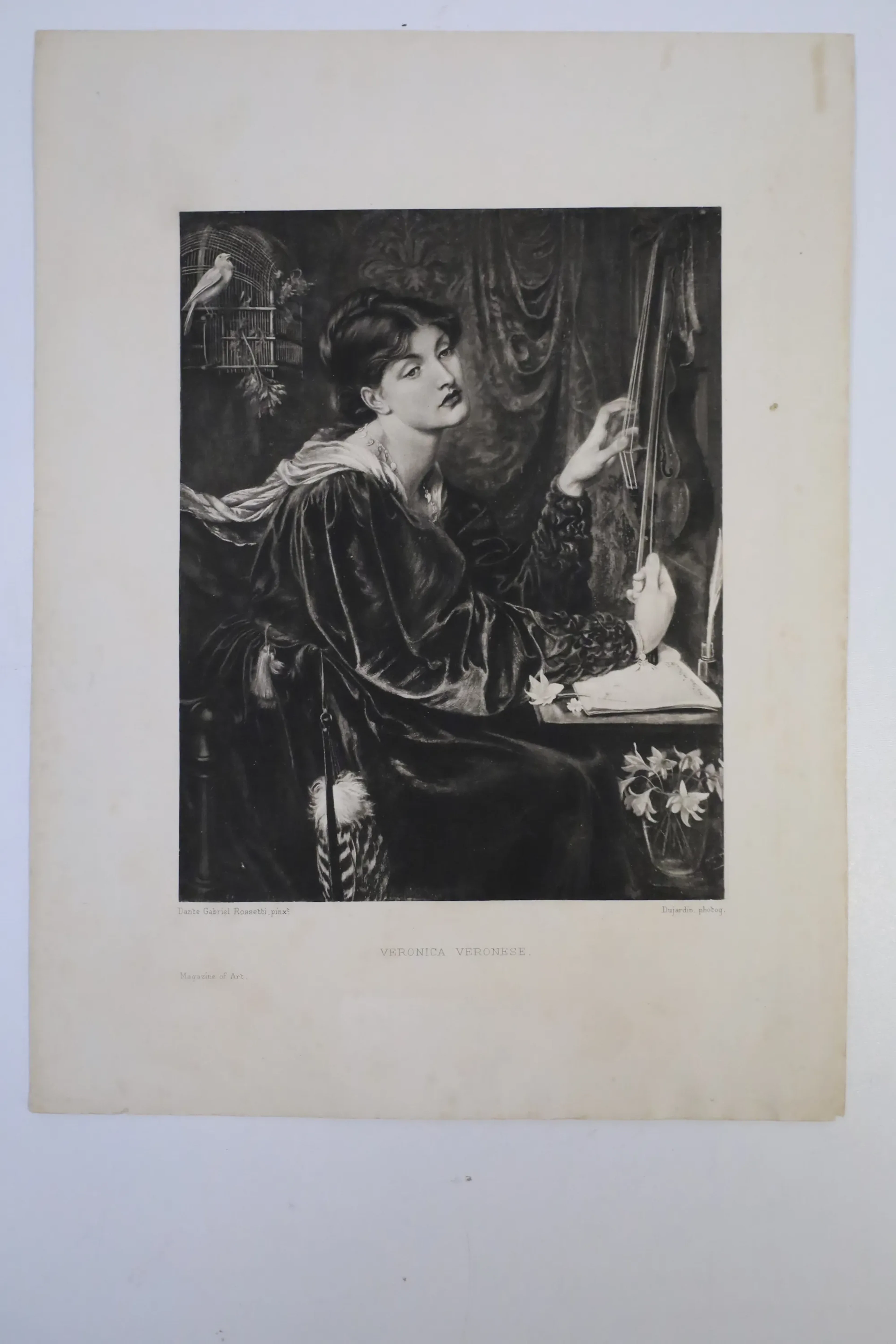 Dante Gabriel Rossetti – Veronica Veronese, fotogravyr ur Magazine of Art