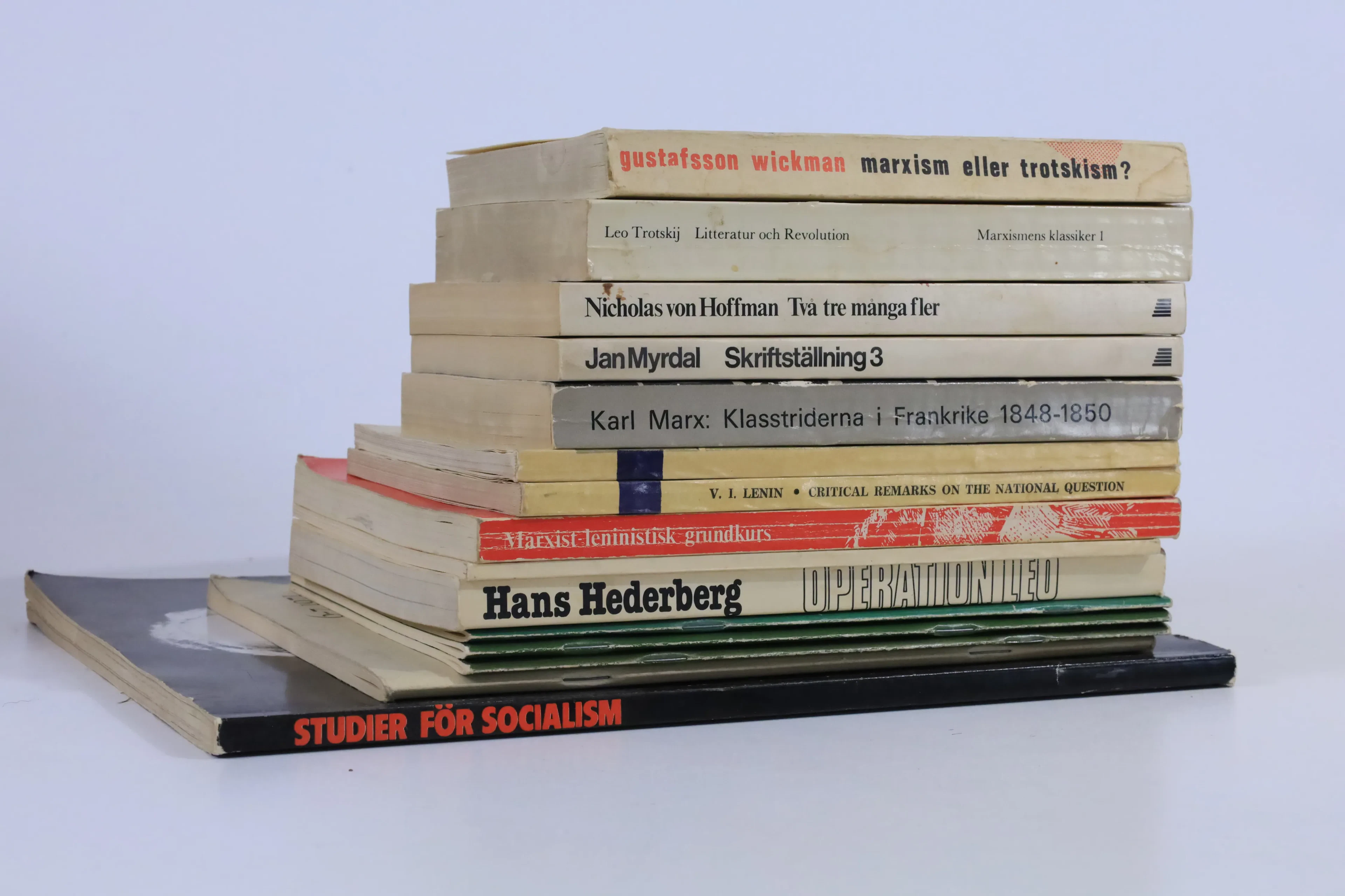 POLITISK LITTERATUR, cirka 15 delar, Marx, Lenin, Trotskij, Jan Myrdal