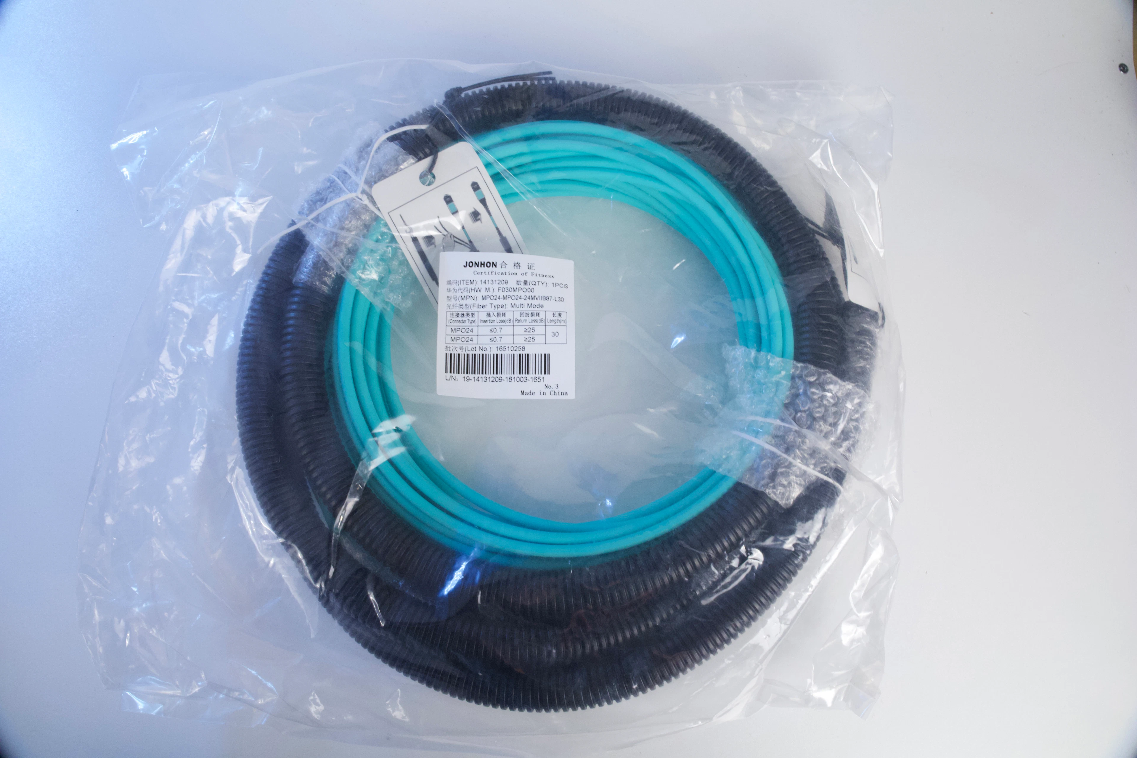 4 st Commscope Förterminerad Fiberoptisk Trunkkabel – MPO 12-fiber (Nytt)