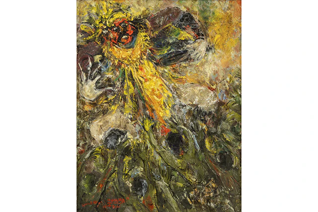 PRANDJAJA RUDY (1948 - 2005) - Balinese School van Ubud olieverfschilderij