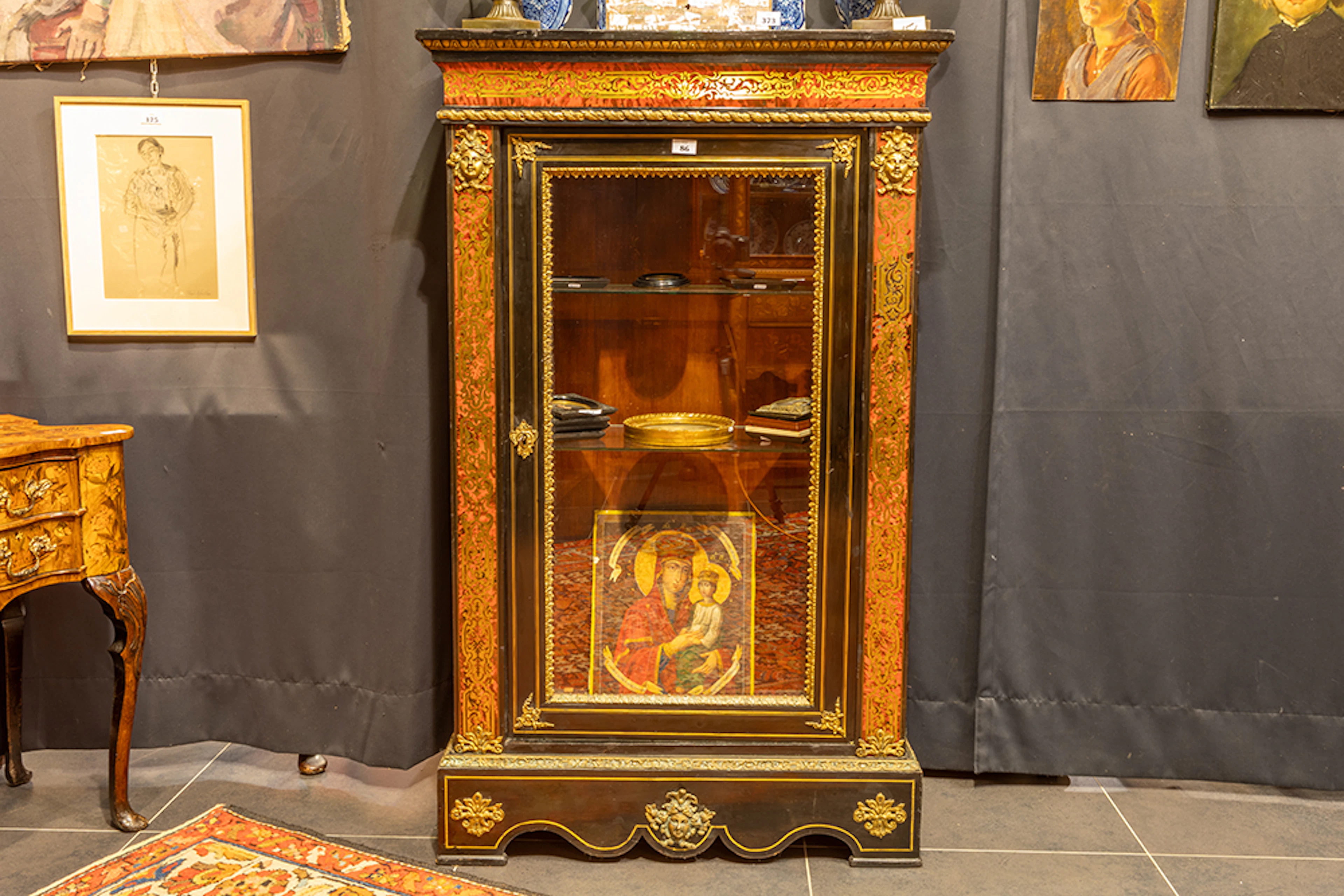 FRANKRIJK - ca 1850/70 typisch barok Napoleon III-meubel in "Boulle"