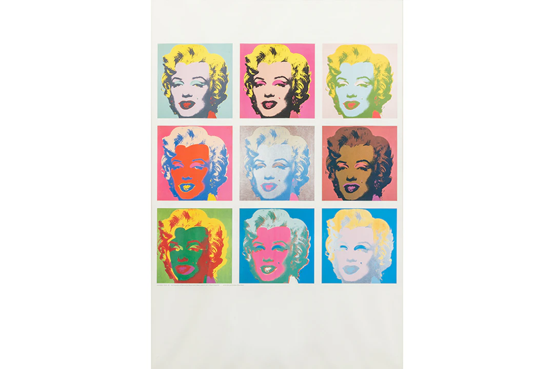 Poster met een print van de verschillende kleuren van 'Marilyn' van