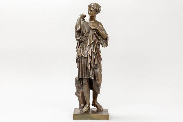Antieke "Grand Tour" - sculptuur in brons met de voorstelling van