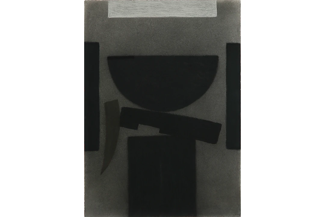 LECLERCQ GUY (° 1940) werk in gemengde techniek met een abstracte