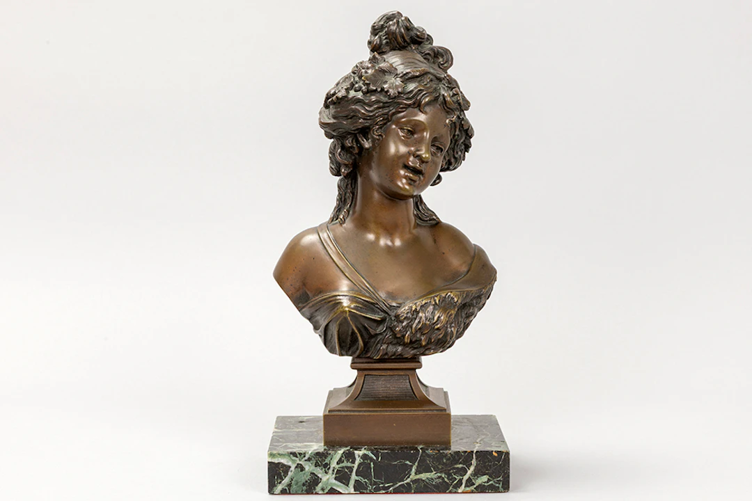 CLODION (1738 - 1814) antieke sculptuur in brons : "Buste van een