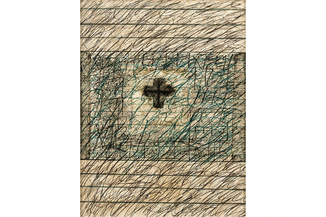 HOENRAADT LUC (1941 - 2023) werk in gemengde techniek : "Compositie"