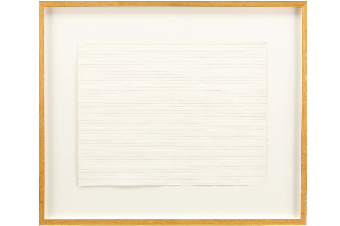 VAN DOORSLAER ETIENNE (1925 - 2013) collage met strepen : "Abstract