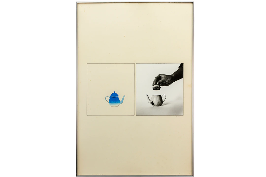 NYST JACQUES LOUIS (1942 - 1995) compositie met foto en pastel - 109