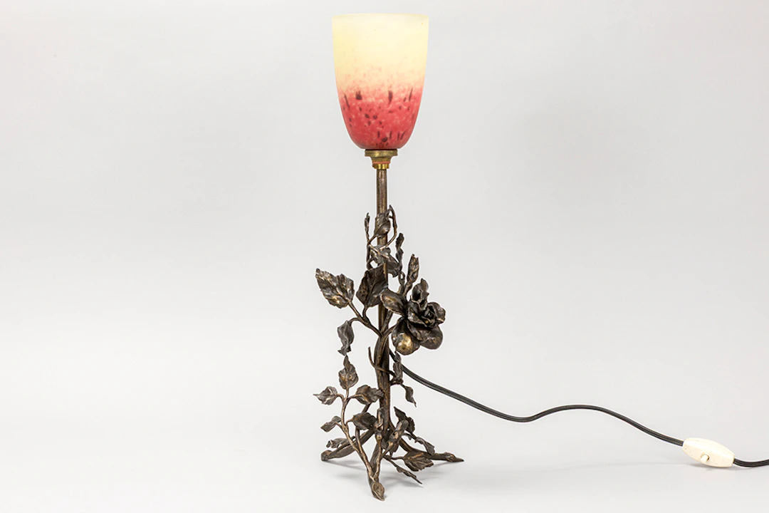 VAN BOECKEL LODE (1857 - 1944) & SCHNEIDER zeldzame Art Deco-lamp