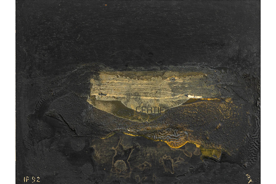 POPOVIC IVAN (° 1950) (BE) olieverfschilderij op paneel : "Abstracte