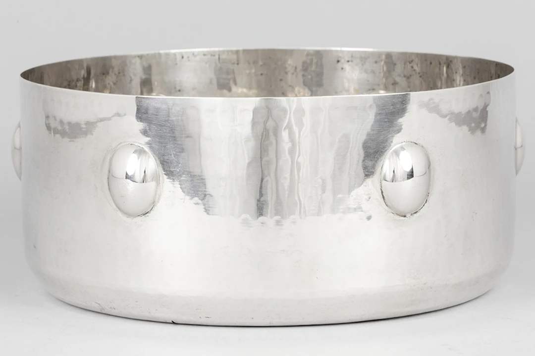 Italiaanse vintage fruitbowl in '800' gemerkt massief zilver - diameter