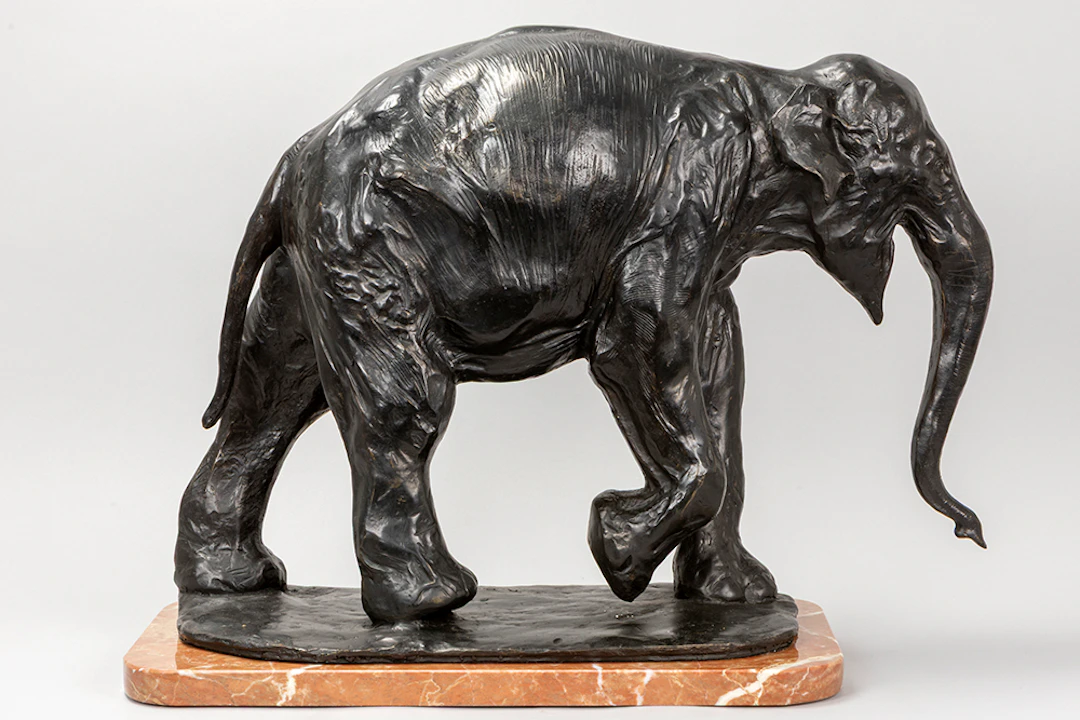 BUGATTI REMBRANDT (1885 - 1916) sculptuur in donker gepatineerde brons