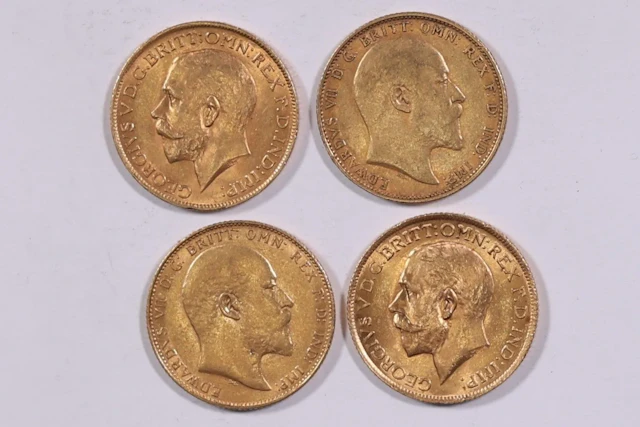 UNITED KINGDOM — Set of four gold sovereigns comprising two - Lot 238