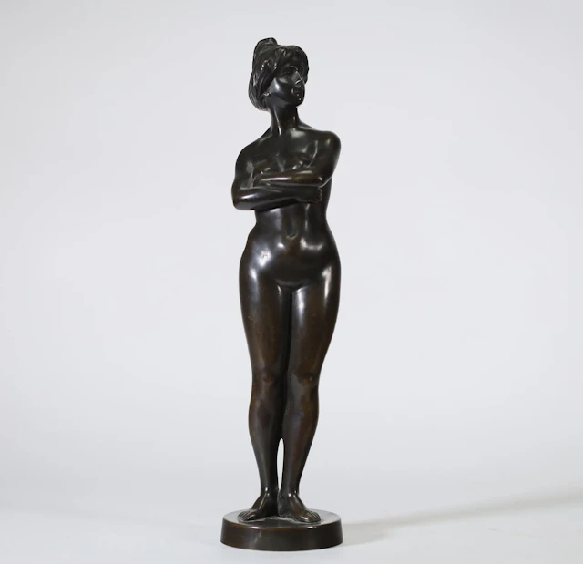 Jef Lambeaux (1852–1908) Standing Nude Woman with Arms Cross - Lot 104