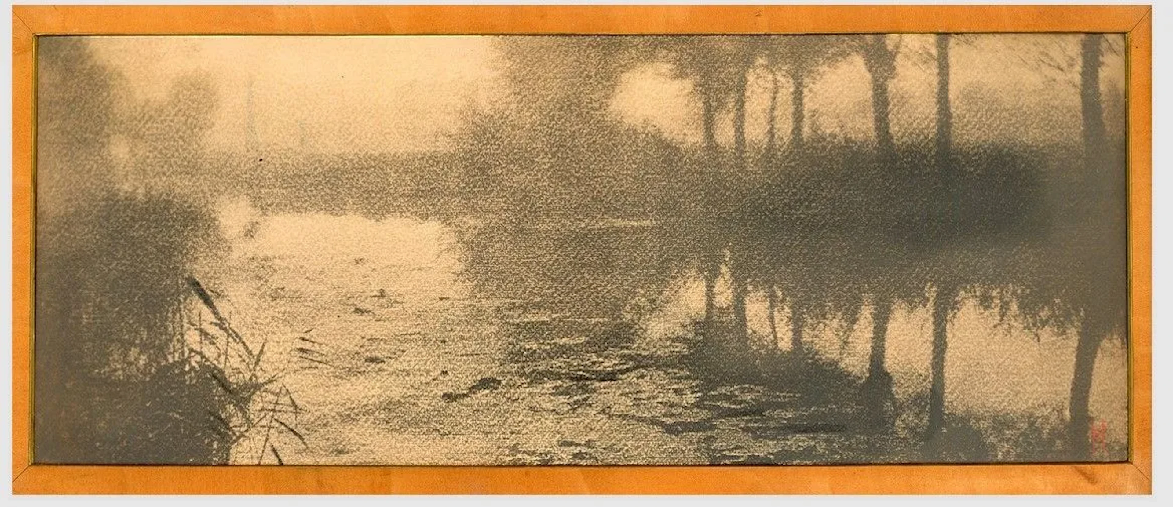 ÉDOUARD HANNON (1853–1931) — “Calm Waters,” c. 1903. Bichrom - Lot 82