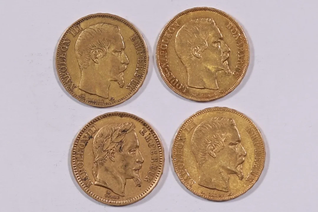 FRANCE — NAPOLÉON III — Ensemble de quatre pièces de 20 fran - Lot 232
