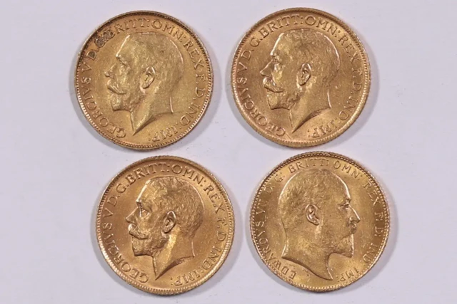 UNITED KINGDOM — Set of four gold sovereigns comprising one - Lot 233