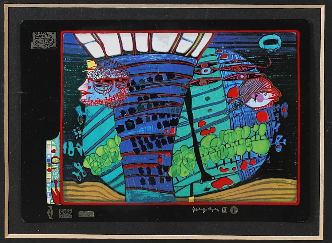 Friedensreich HUNDERTWASSER (1928-2000) — Composition polych - Lot 137
