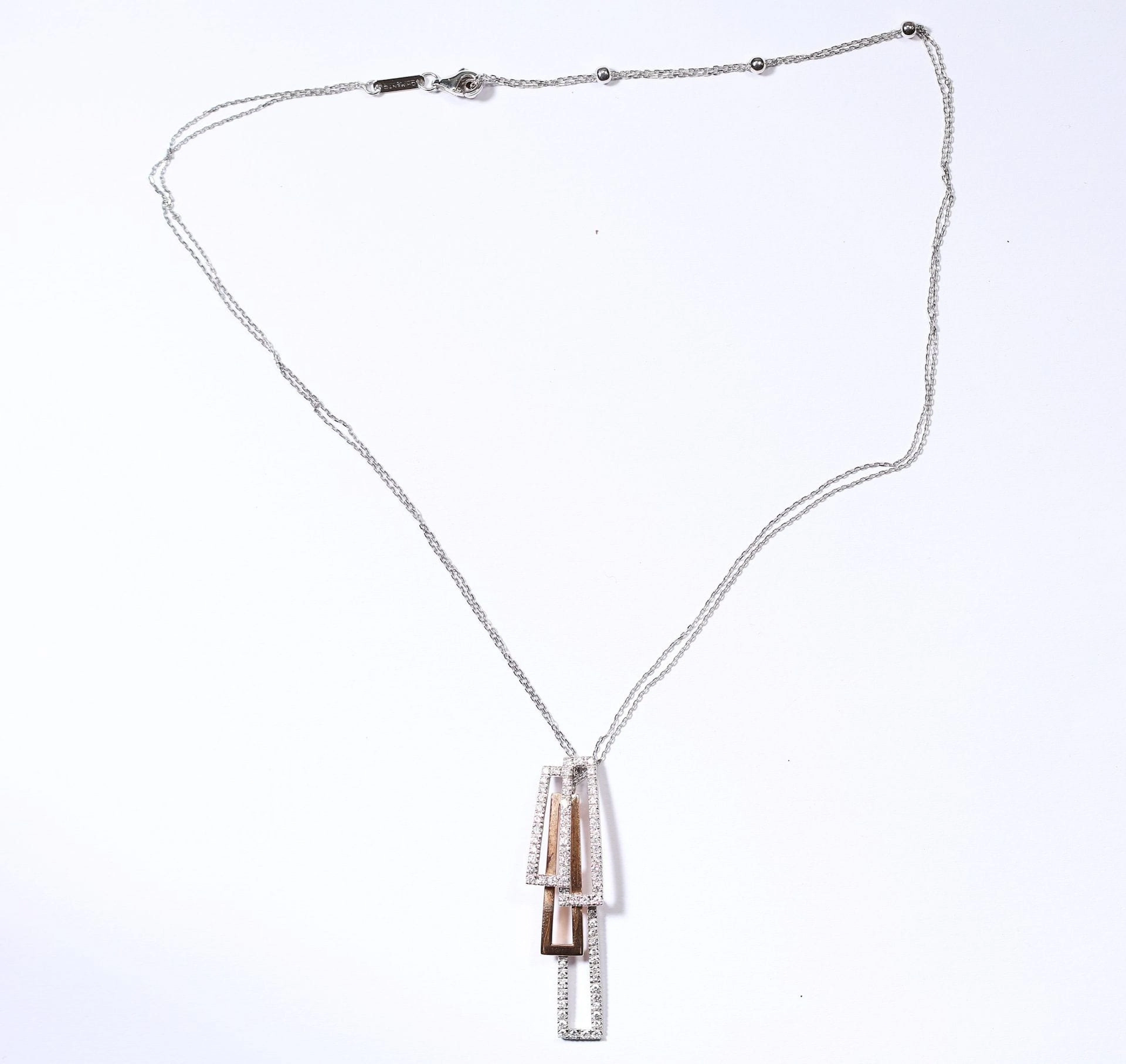 CHIMENTO — Collier en or blanc et or rose 18 carats (750 ‰), - Lot 247