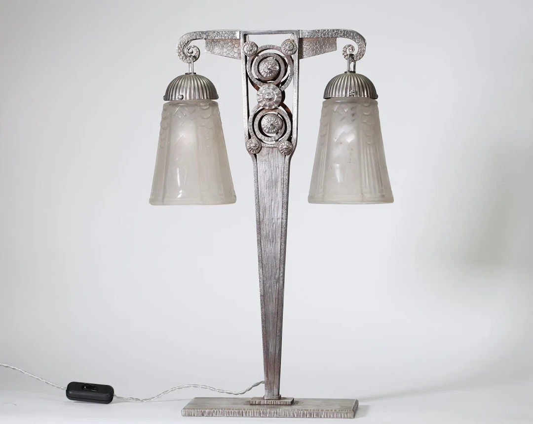 MULLER FRÈRES LUNÉVILLE – IMPORTANTE LAMPE DE TABLE ART DÉCO - Lot 85