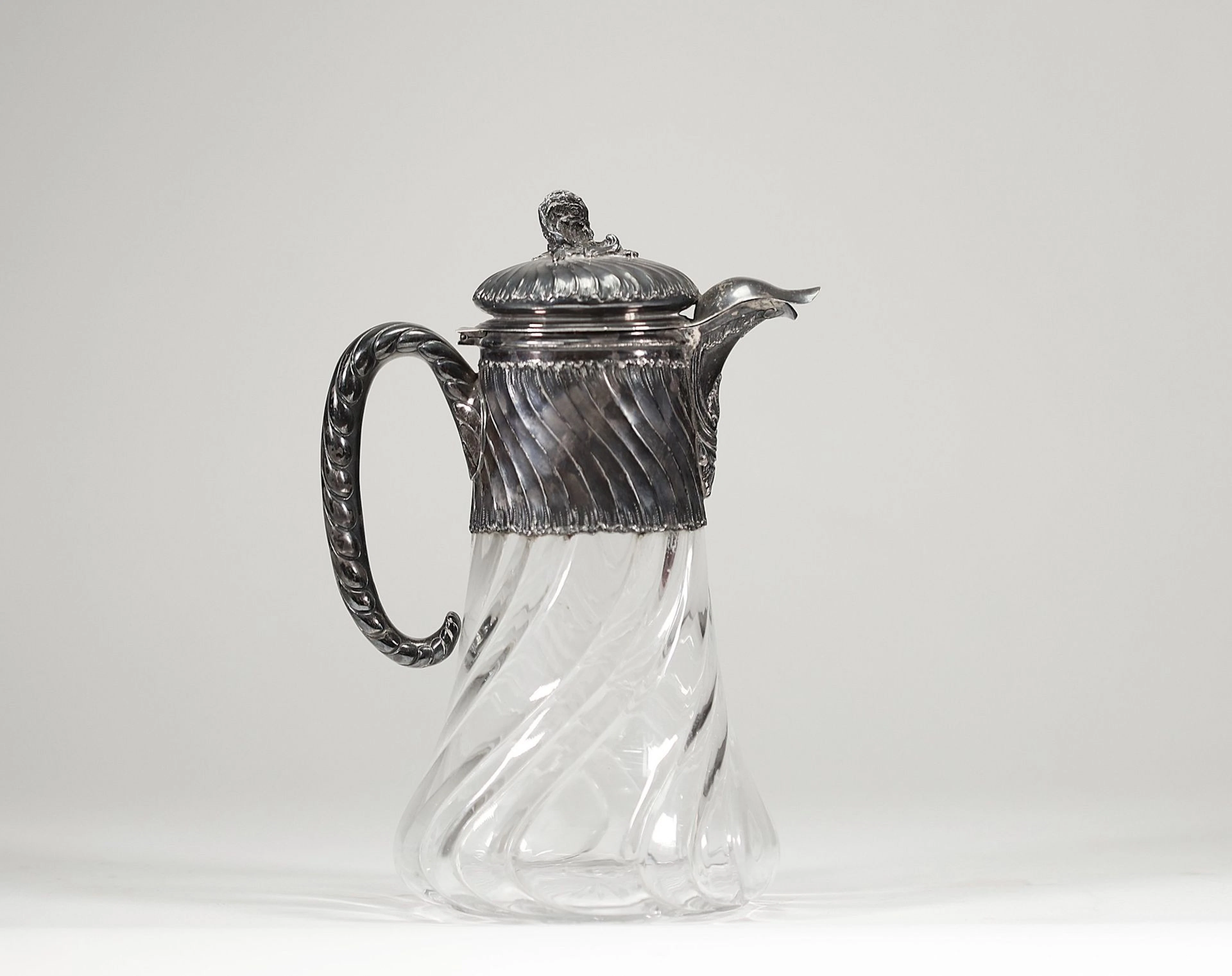 Verseuse en cristal et argent, vers 1900 - Lot 131