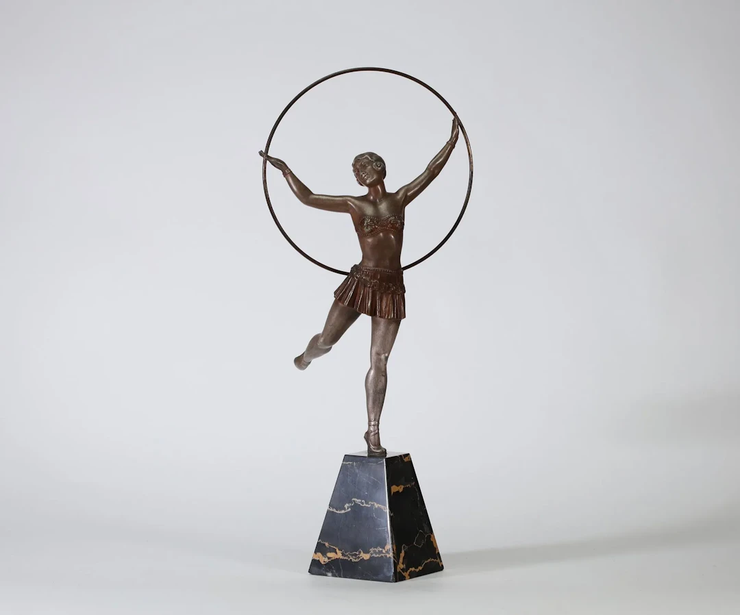 LIMOUSIN – DANCER WITH A HOOP, ART DECO SCULPTURE, CIRCA 193 - Lot 87