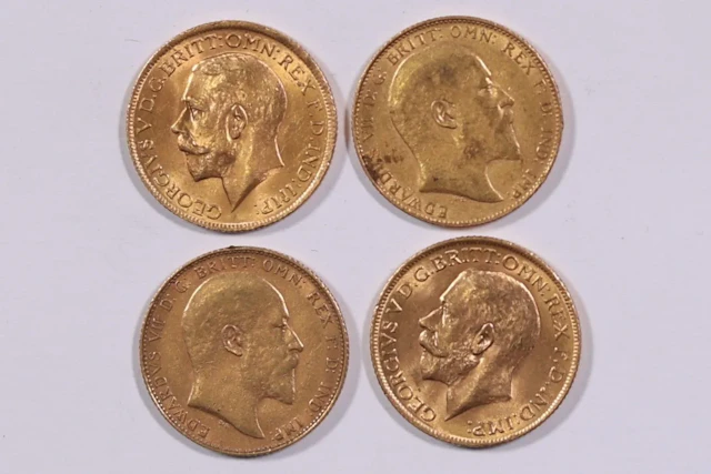 UNITED KINGDOM — Set of four gold sovereigns comprising: two - Lot 229