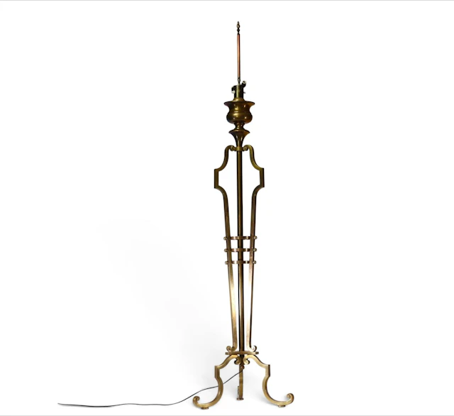 Large brass floor lamp – circa 1940–1950 - Lot 93
