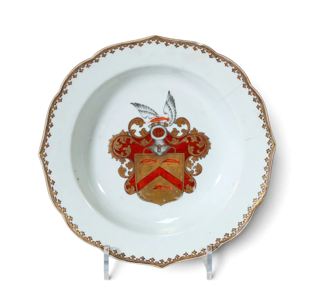CHINE — COMPAGNIE DES INDES — XVIIIe siècle — Assiette en po - Lot 21