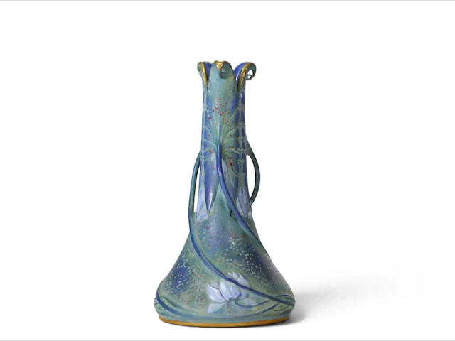 PAUL DACHSEL (1880–?) — Art Nouveau glazed ceramic vase with - Lot 57