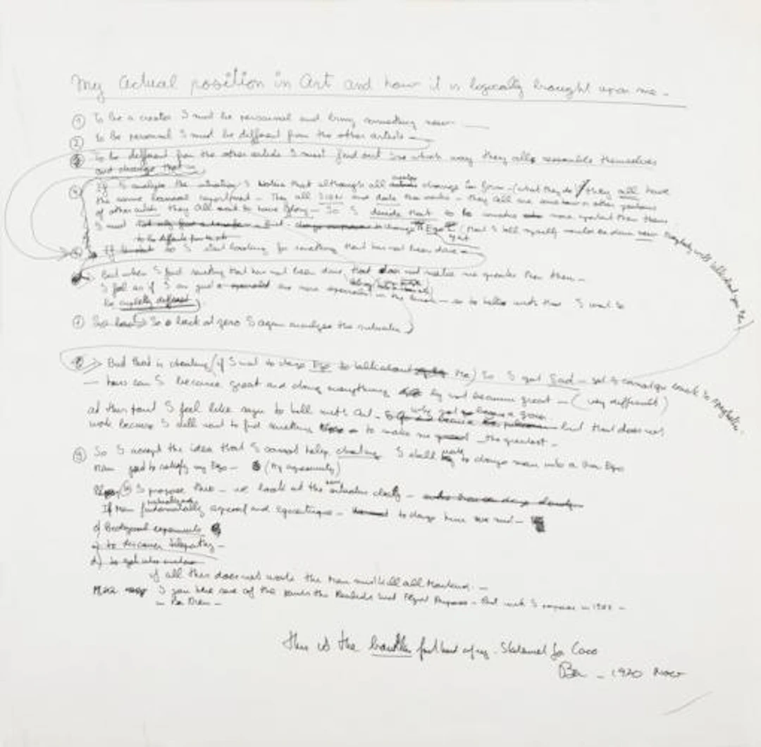 Ben Vautier Benjamin Vautier - my actual position in art and how it
