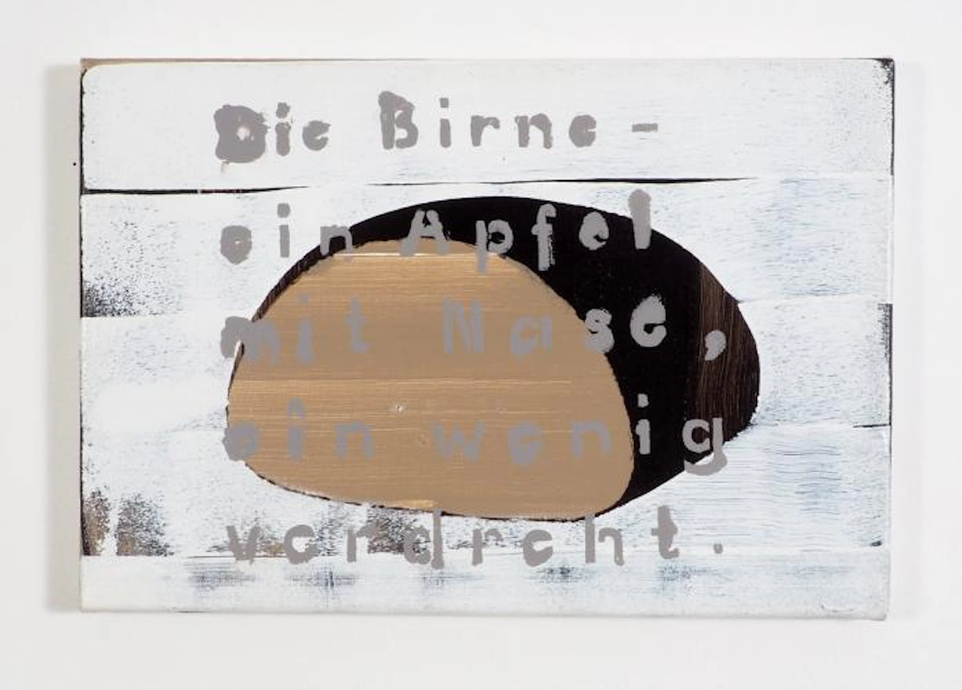 ohne Titel (Brot und Text "Die Birne ") - Ulrich Meister