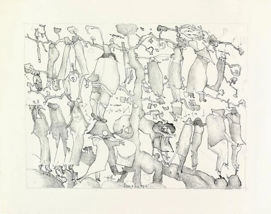 Horst Janssen - Langhorner Nationalfeiertag - Gruss an Phillip