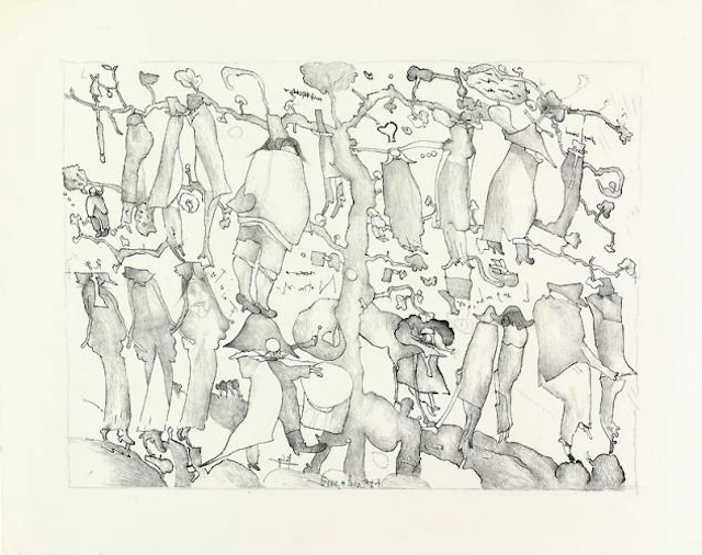 Horst Janssen - Langhorner Nationalfeiertag - Gruss an Phillip