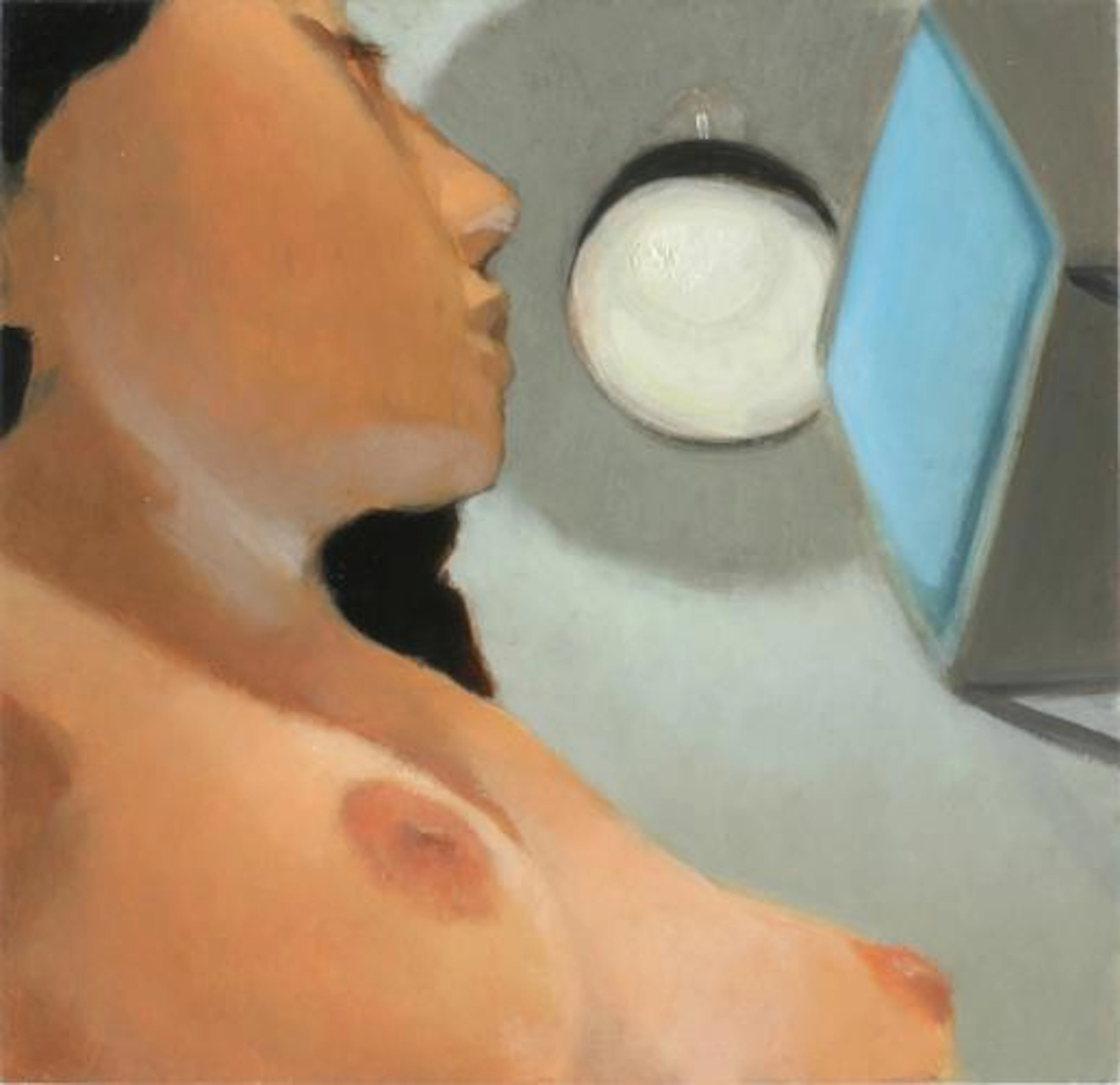 ohne Titel (Frau vor einem Computer) - Johannes Hüppi