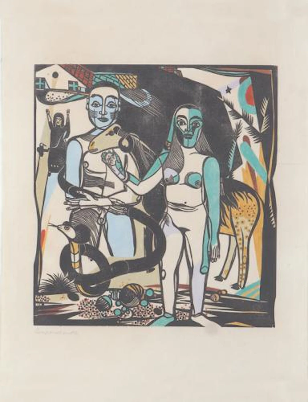 Heinrich Campendonk - Adam und Eva Adam and Eve