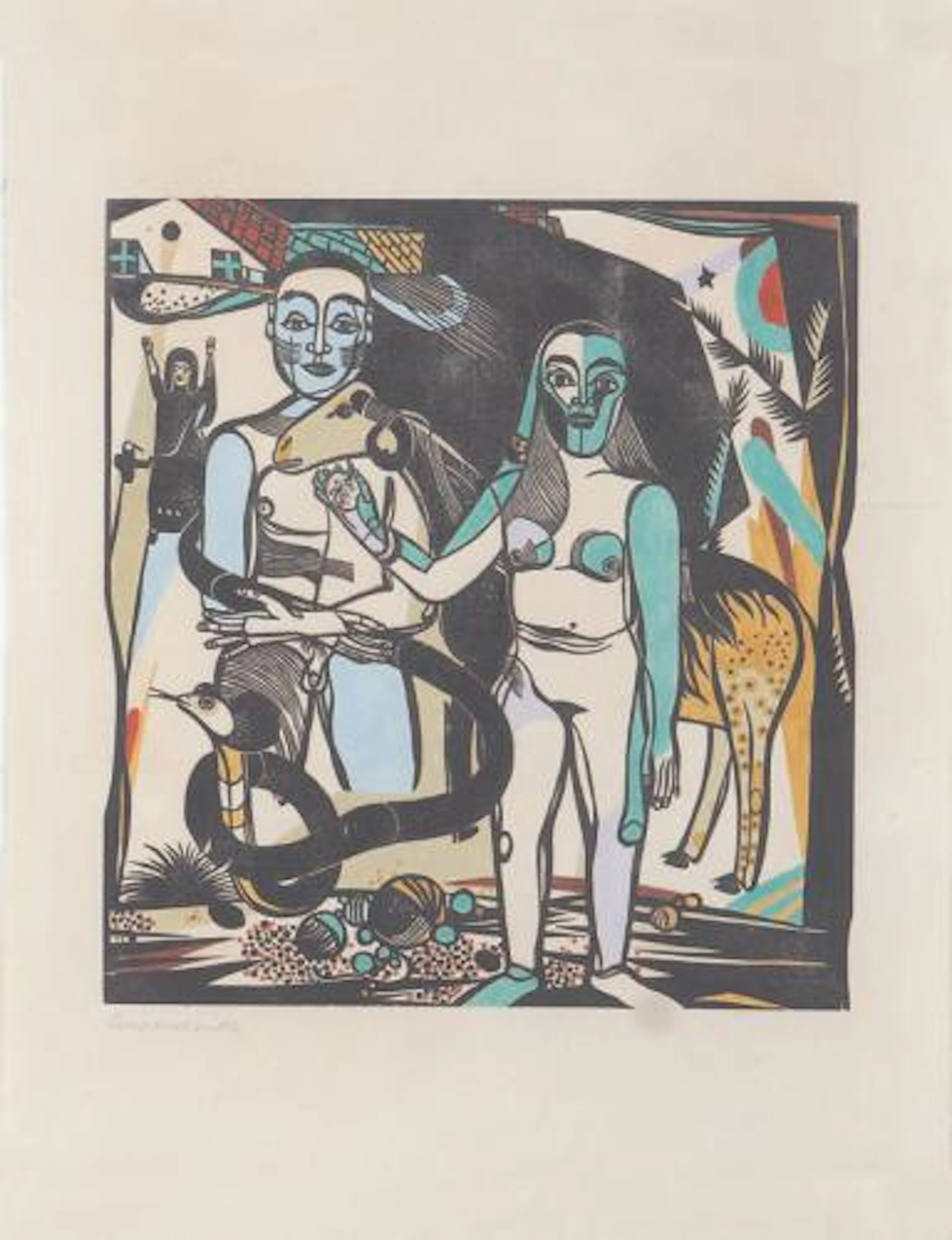 Heinrich Campendonk - Adam und Eva Adam and Eve
