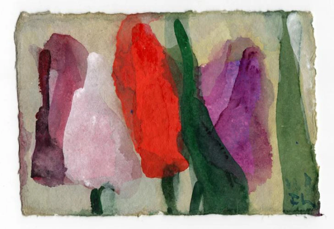 Klaus Fußmann - 4 Tulpen