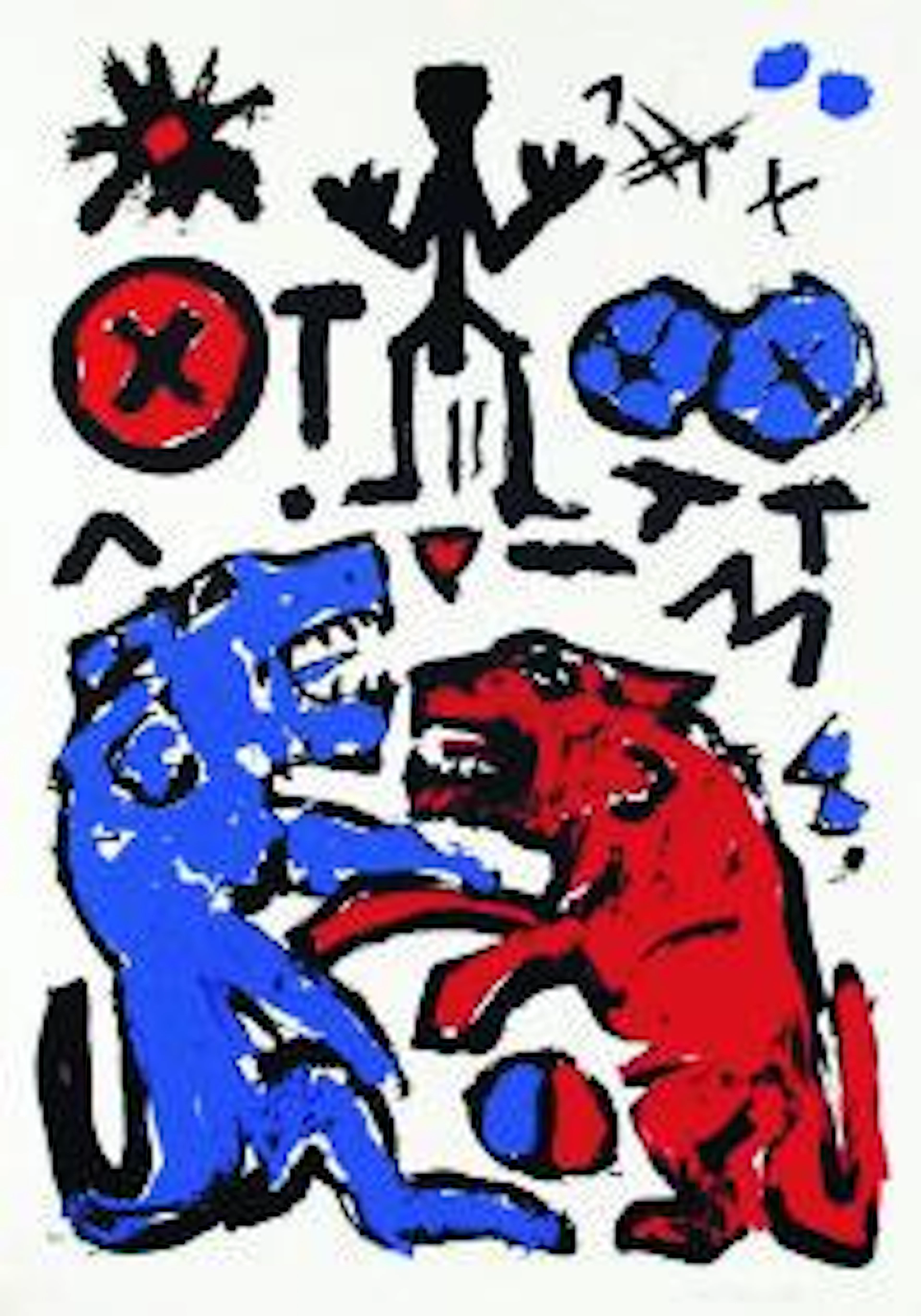 A.R. Penck d.i. eigentlich Ralf Winkler - Zwei Löwen