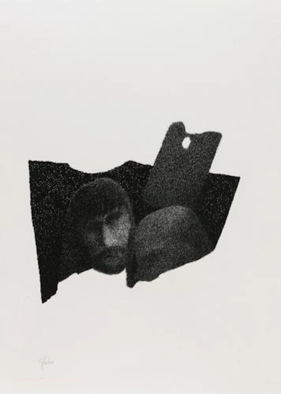Georg Cadora - ohne Titel (Selbstportrait mit Kopf und Palette)