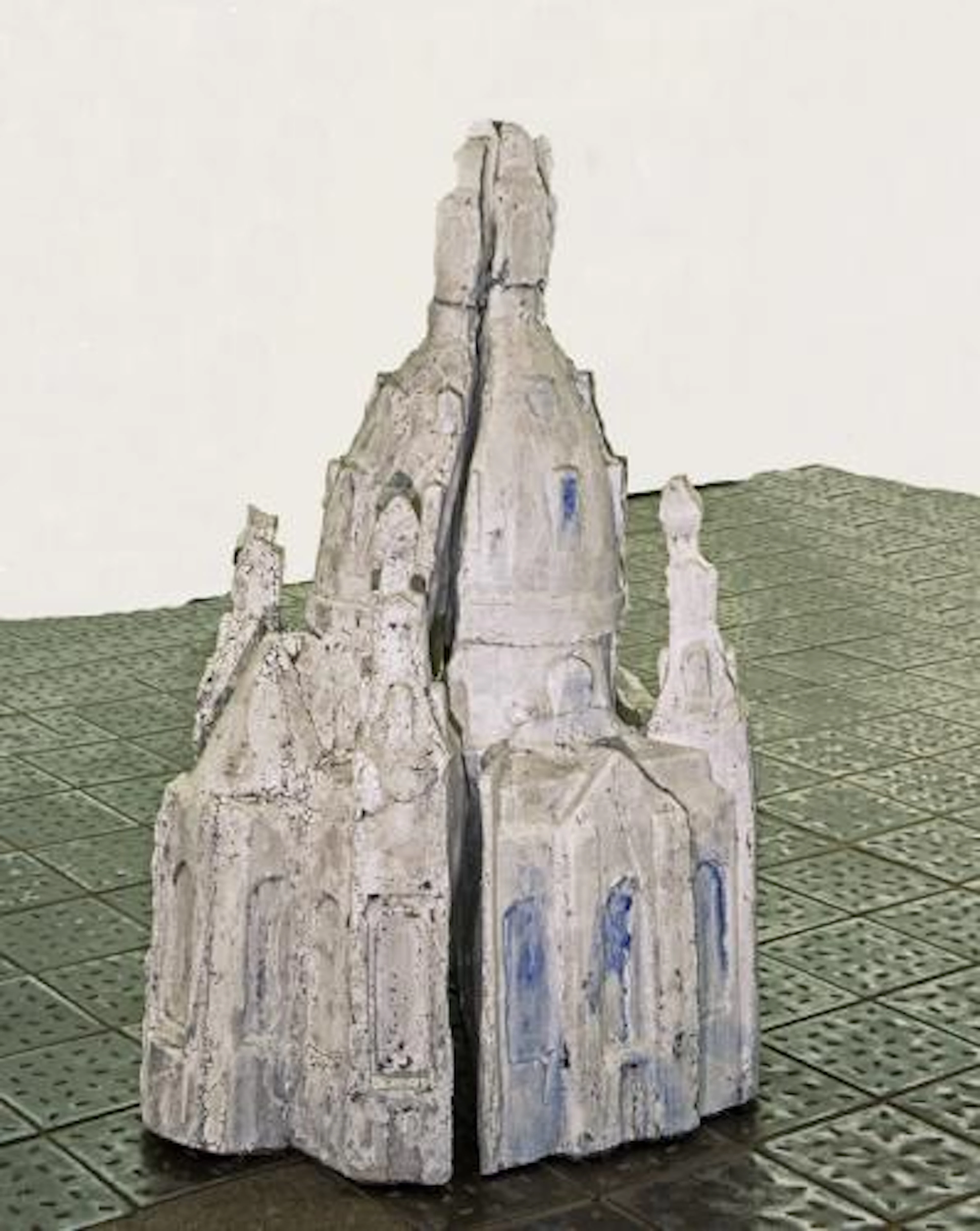 Thomas Virnich - Frauenkirche vier einzelne Formen, weiß glasiert