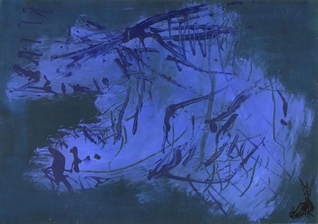 Albert Fürst - ohne Titel (Komposition in Grün und Blau)