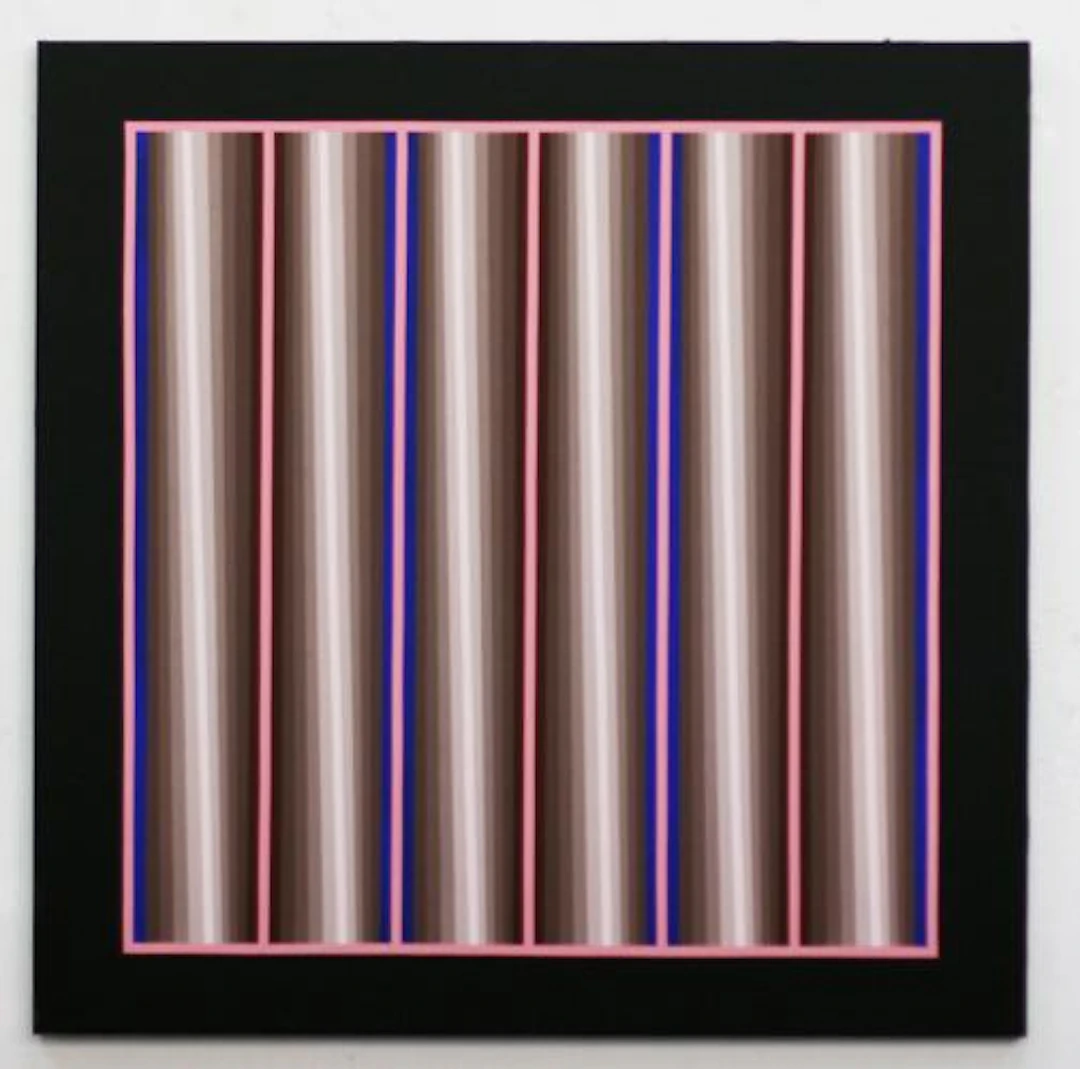 ohne Titel (Braunes Lichtfeld mit Interaktion Rosa und Blau) - Axel Dick