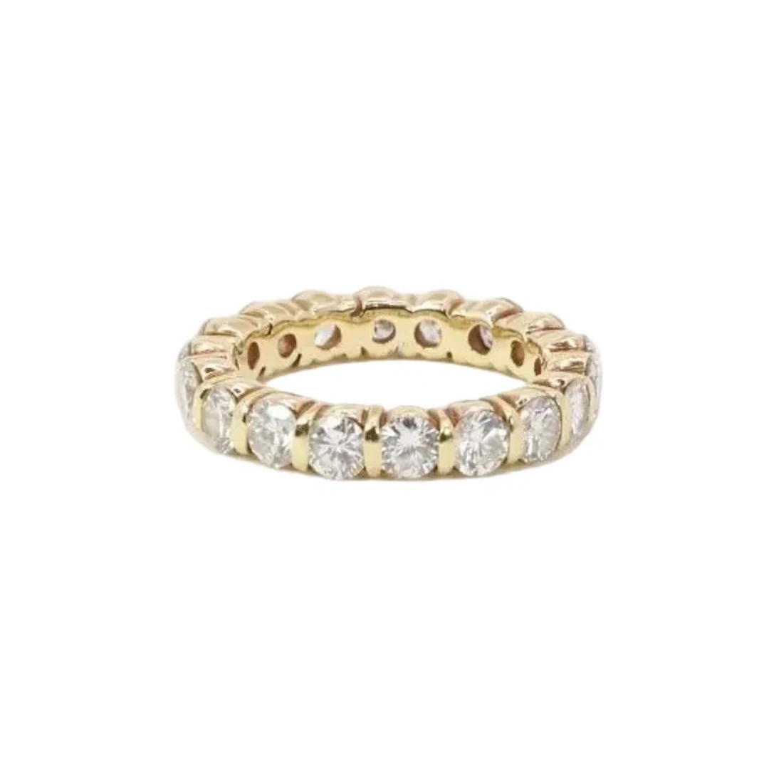 Yellow Gold and Diamond Wedding Band
